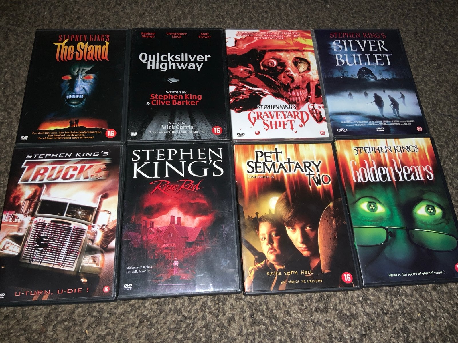 Stephen King DVD Collectie - 8 Horrorfilms, Cd's en Dvd's, Dvd's | Thrillers en Misdaad, Zo goed als nieuw, Bovennatuurlijke thriller
