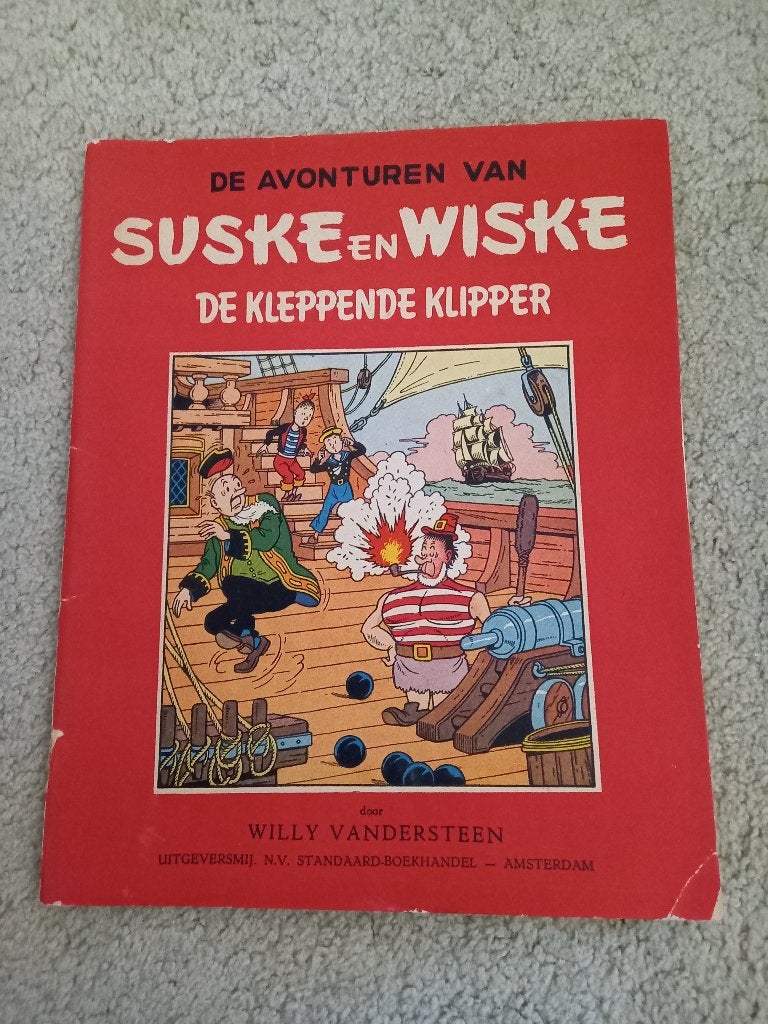 Suske&Wiske RH NL ongekleurd1 - De kleppende klipper 3e druk, Gelezen, Willy van der Steen., Eén stripboek, Ophalen of Verzenden