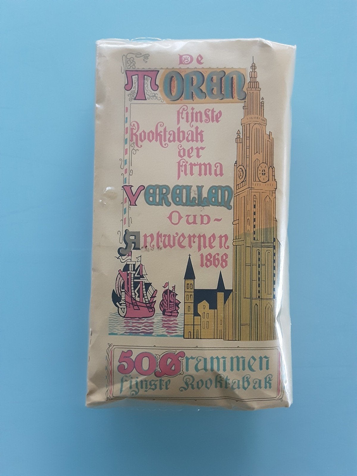 Vintage Tabak 'De Toren' Verellen Oud-Antwerpen., Ophalen of Verzenden, Zo goed als nieuw, Tabaksdoos of Verpakking