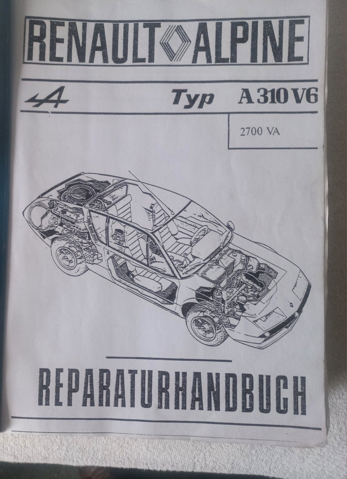 werkplaatshandboeken alpine A 310, Ophalen of Verzenden, Zo goed als nieuw, Renault
