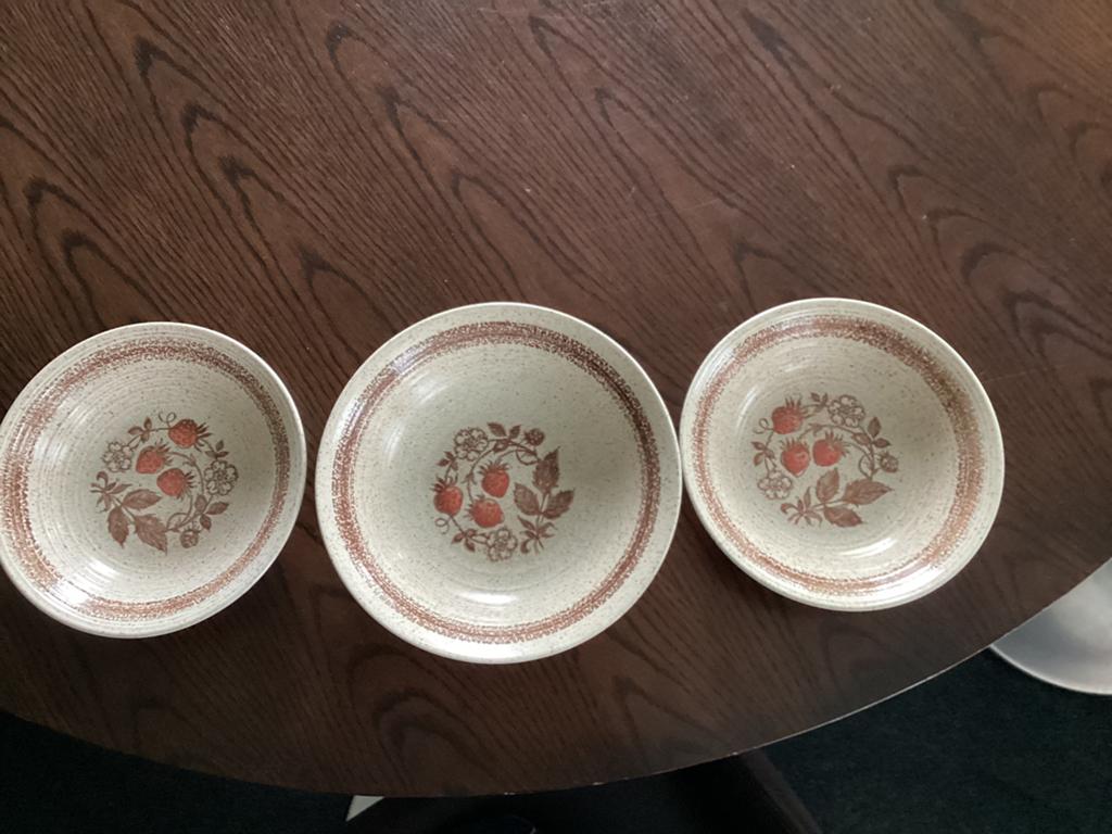 Servies Churchill stone cast HandPainted Wild Strawberry, Huis en Inrichting, Keuken | Servies, Ophalen of Verzenden, Zo goed als nieuw