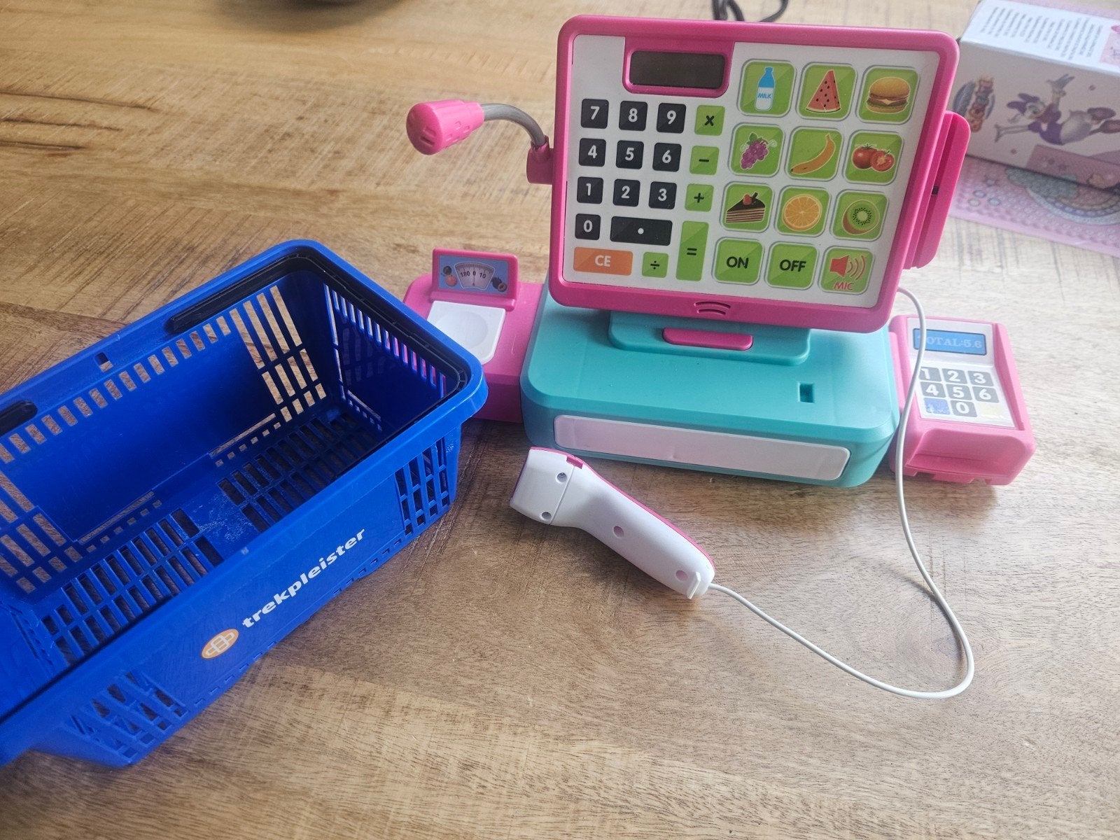 Speelgoed kassa met boodschappenmandje, Ophalen of Verzenden