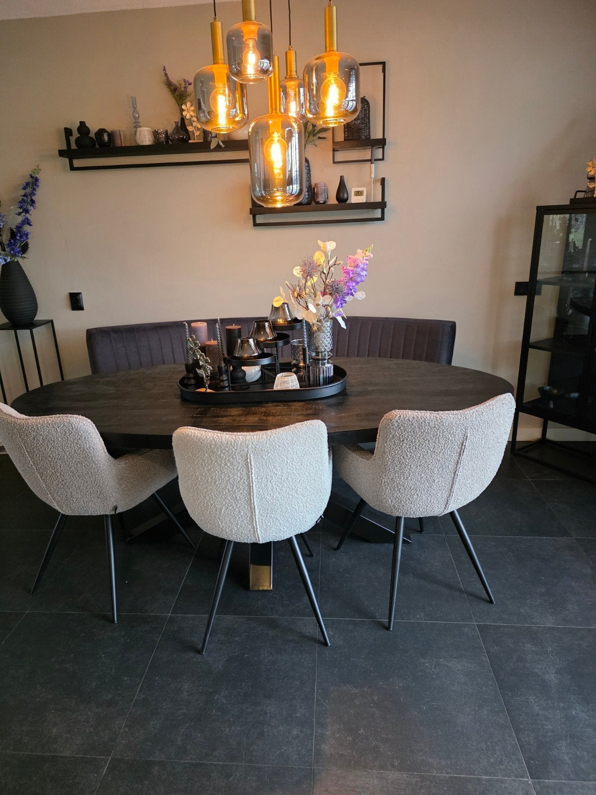 eetbank en eetstoelen, Ophalen of Verzenden, 75 m² of meer, Tapijttegels
