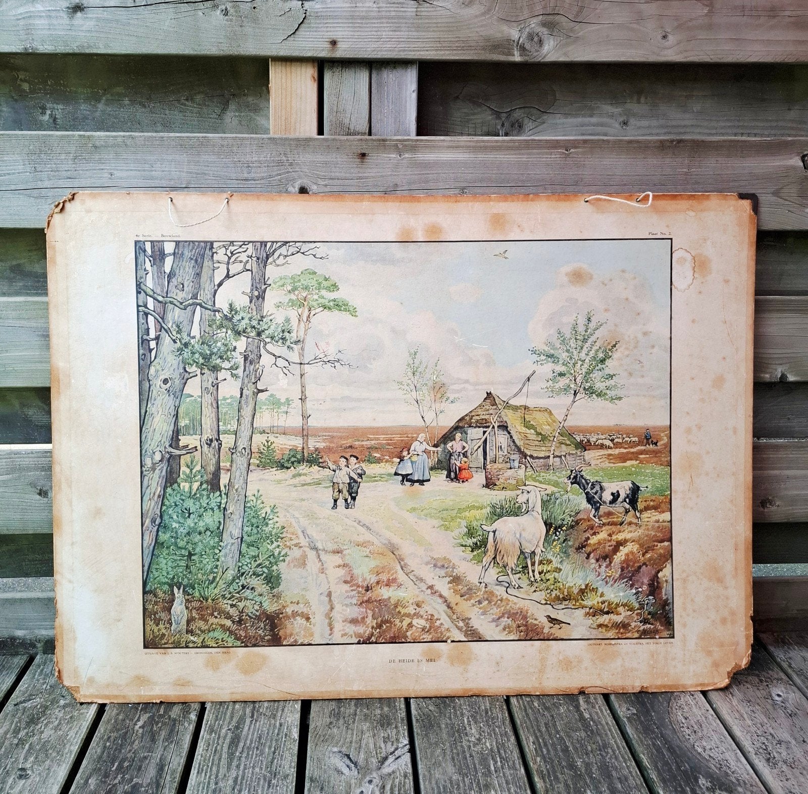 Antieke grote wandplaat 'de heide in mei' - Cornelis Jetses, Ophalen, Geschiedenis