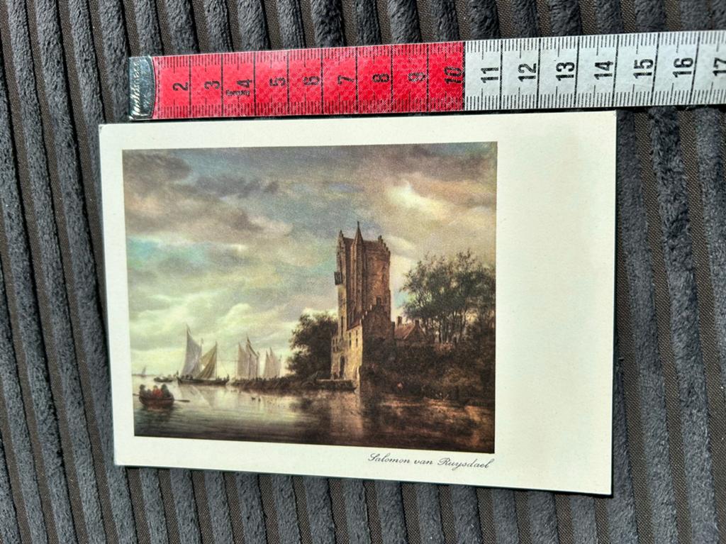2333. Oude kunstkaart Salomon van Ruysdael, Ophalen of Verzenden, Ongelopen