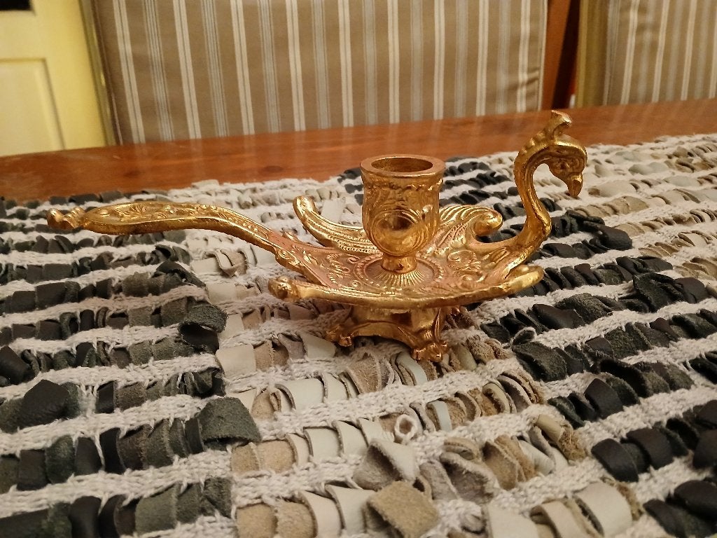 Antieke Bronzen pauwenkandelaar, Antiek en Kunst, Verzenden, Brons