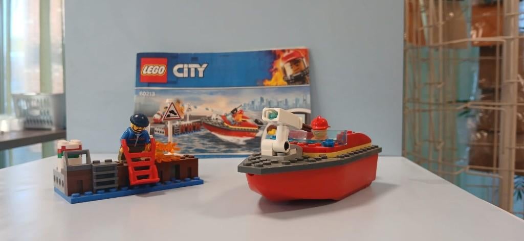 Lego brandweerboot, Compleet, Lego, Ophalen of Verzenden, Zo goed als nieuw