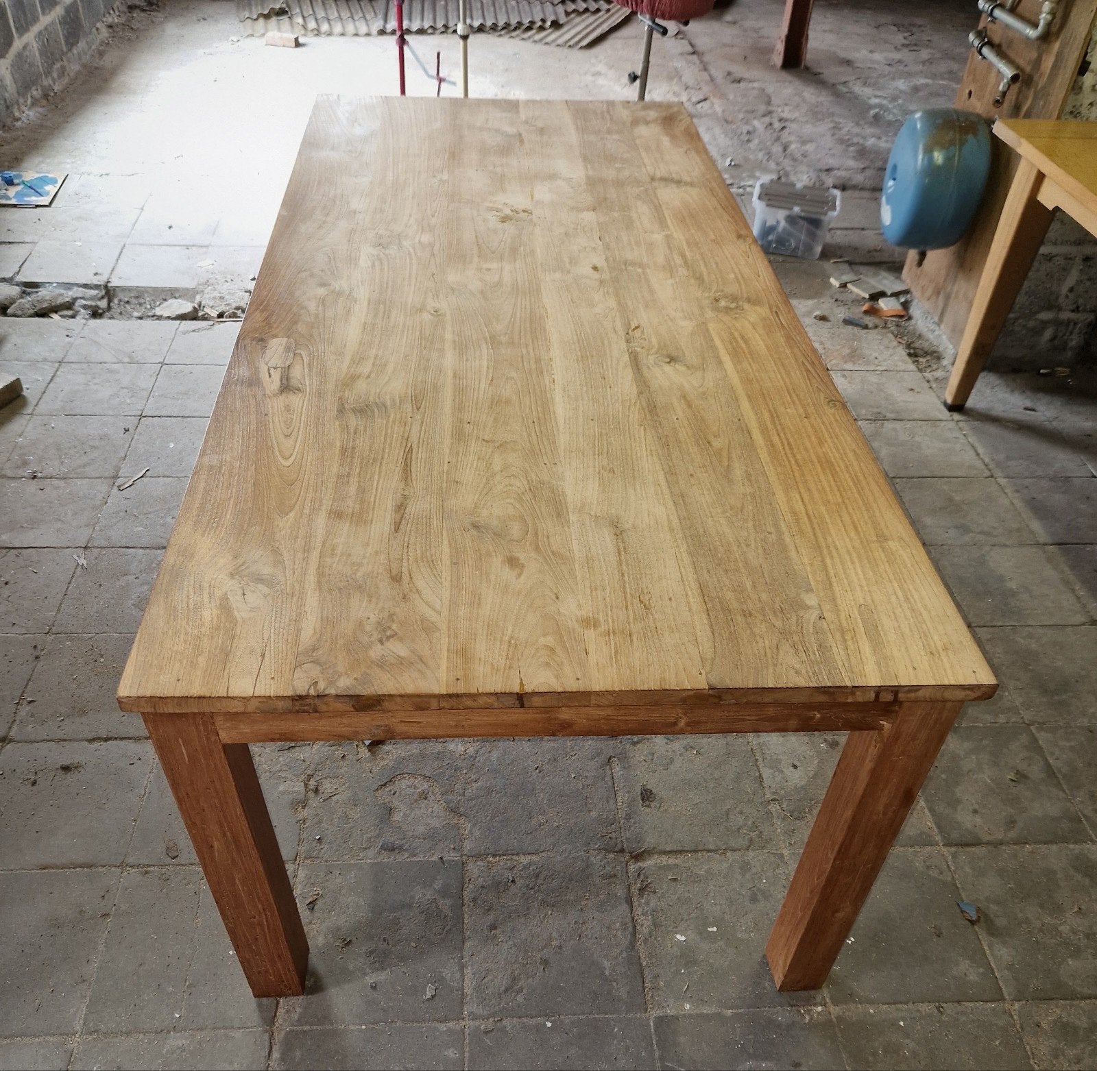 Boerentafel eettafel, Ophalen, Gebruikt, Eikenhout, 200 cm of meer