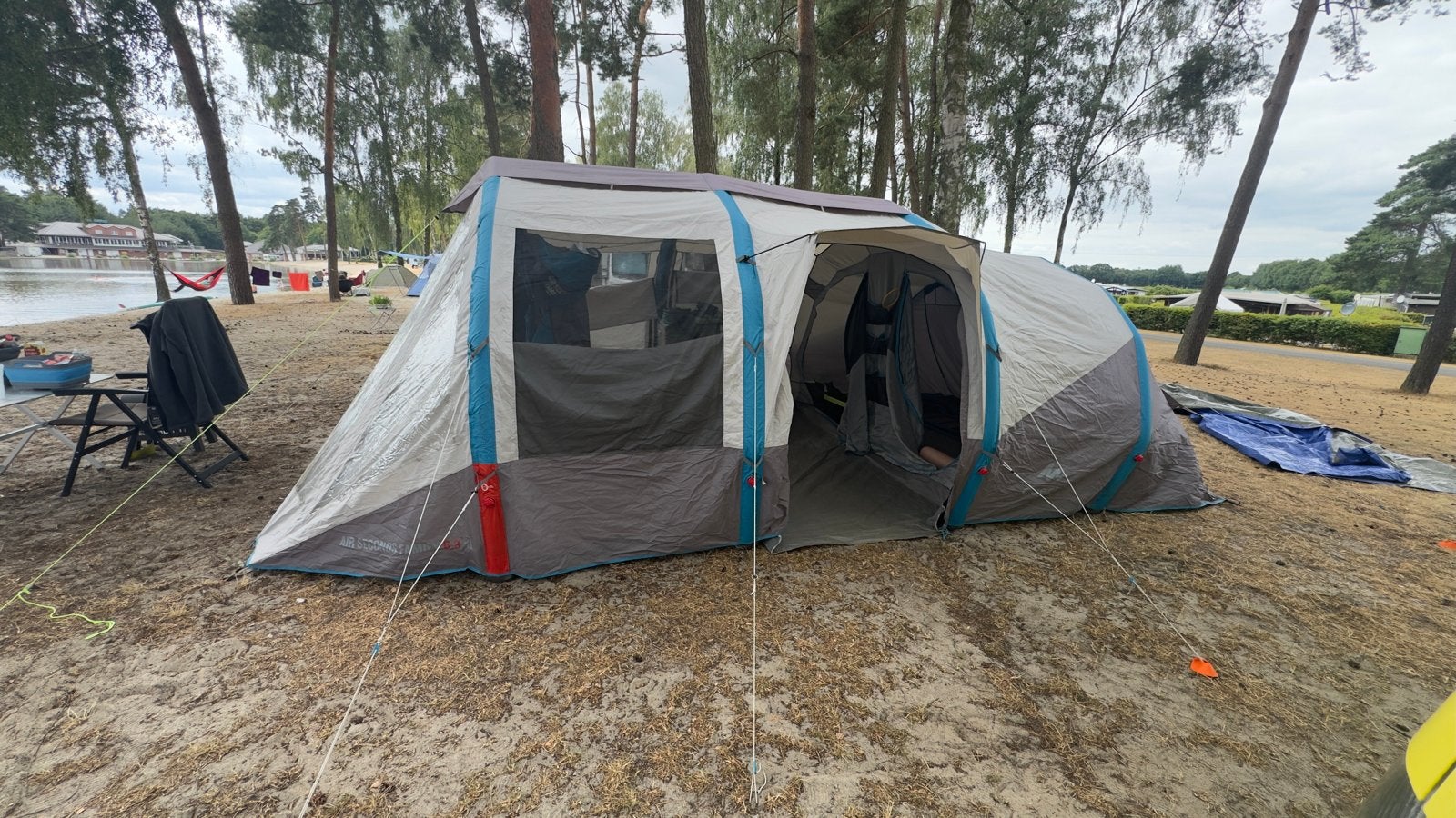 Quechua Air Seconds Family 6.3 XL Opblaasbare Tent, Caravans en Kamperen, Ophalen, Gebruikt, Meer dan 6