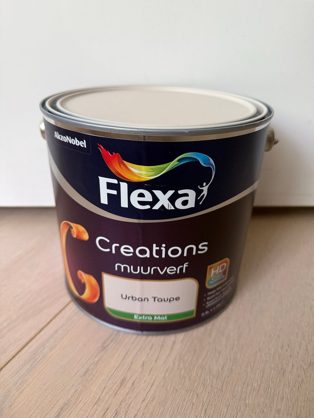 Flexa Creations Urban Taupe 2,5L - Ongeopend, Ophalen, Nieuw, Overige typen