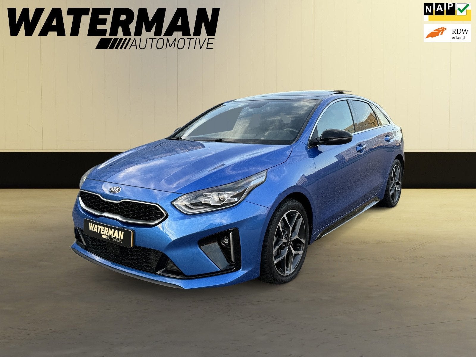 Kia ProCeed 1.0 T-GDI GT-PlusLine PANO/VIRTUEEL/CAMERA/JBL/T, Auto's, Voorwielaandrijving, Dealer onderhouden, Gebruikt, Blauw