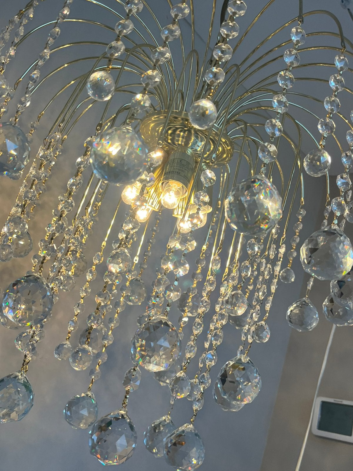 Foto 6 van XL formaat kristallen gemerkt echt swarovski kroonluchter