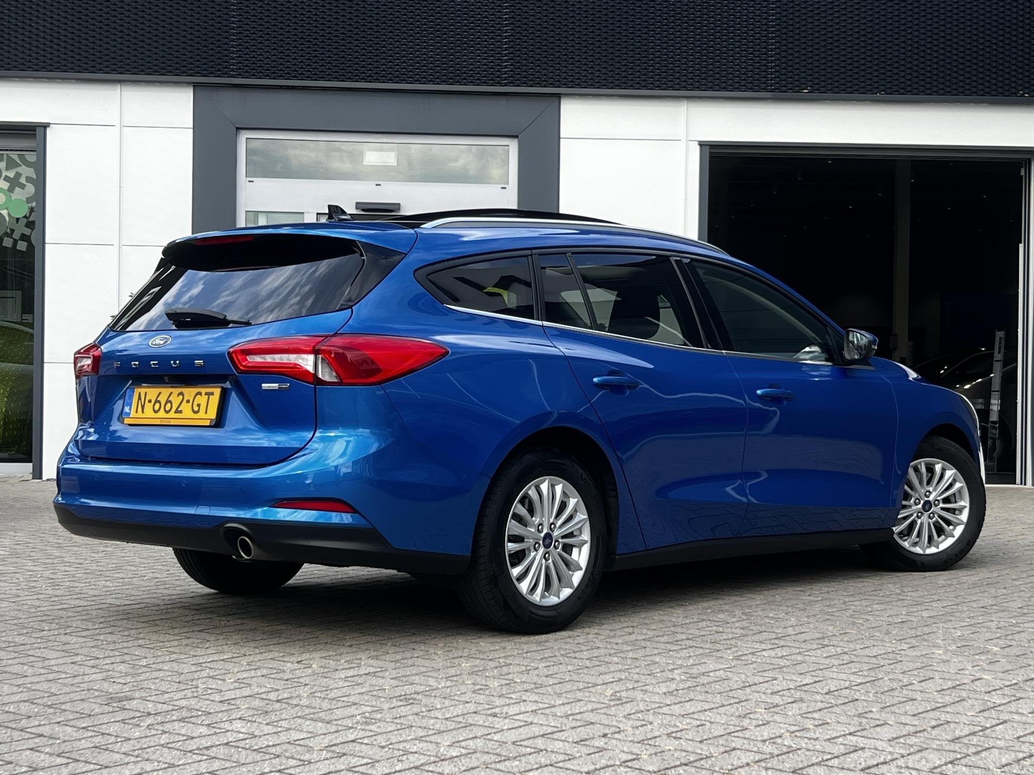 Ford Focus Wagon 1.0 EcoBoost Hybrid Titanium X Business | P, Auto's, Ford, Gebruikt, Met garantie (alle), Blauw, Origineel Nederlands
