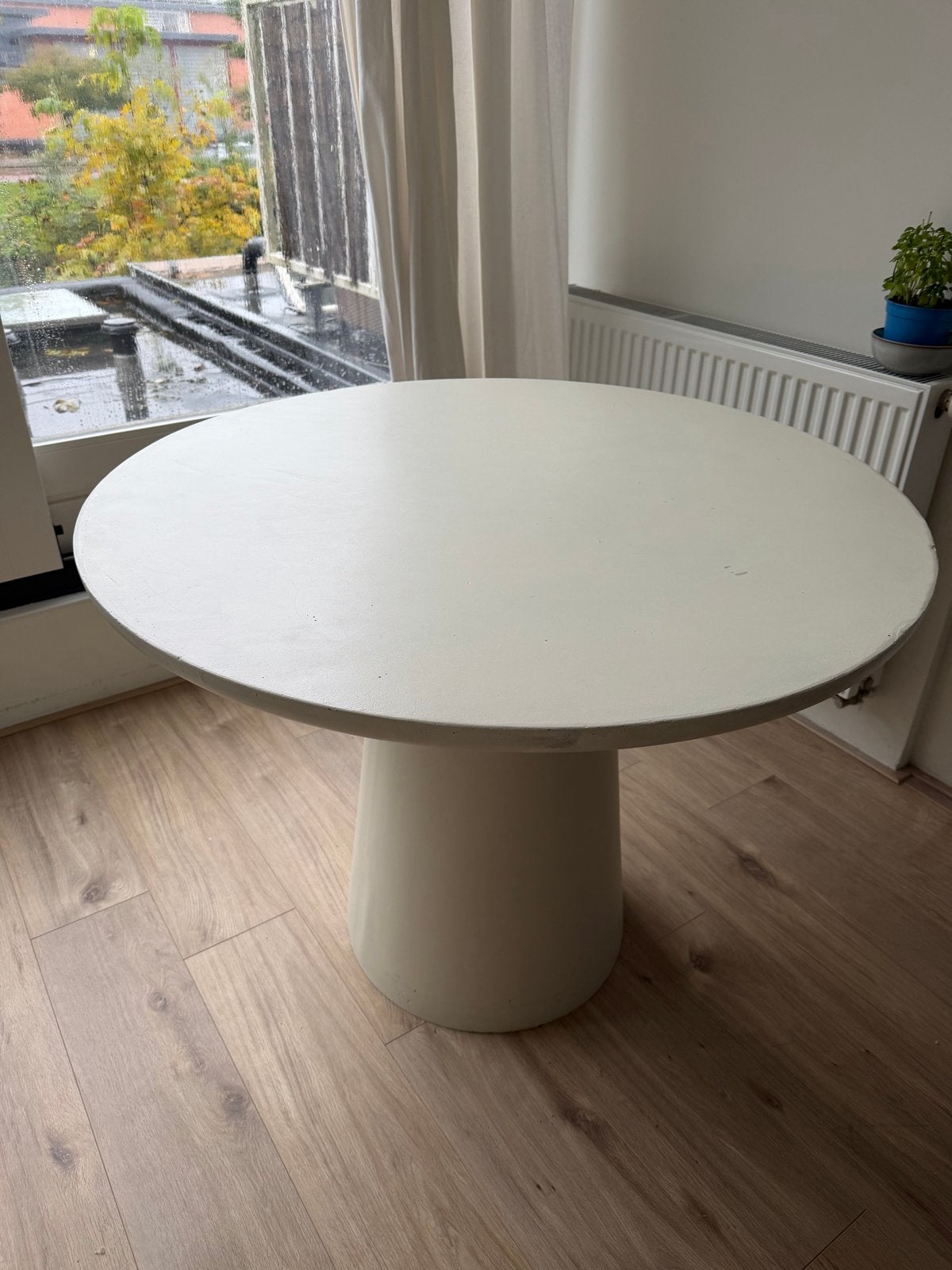 Ronde eettafel - Crème wit, Overige materialen, Gebruikt, 100 tot 150 cm, Rond