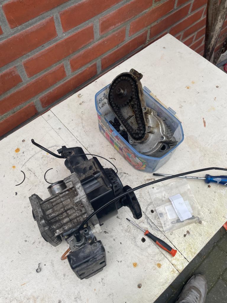 Pitbike blok 49,9cc - Loopt 60 km/u, Ophalen, Gebruikt, Pitbike