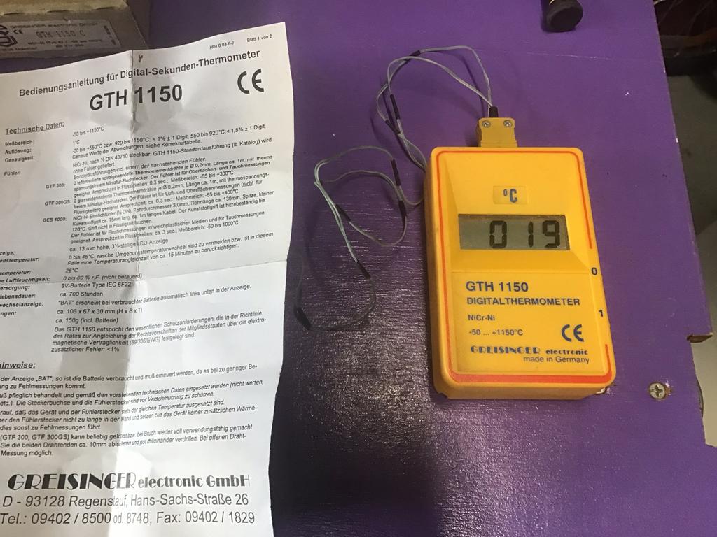 Digitale thermometer met los thermokoppel, Ophalen of Verzenden, Gebruikt