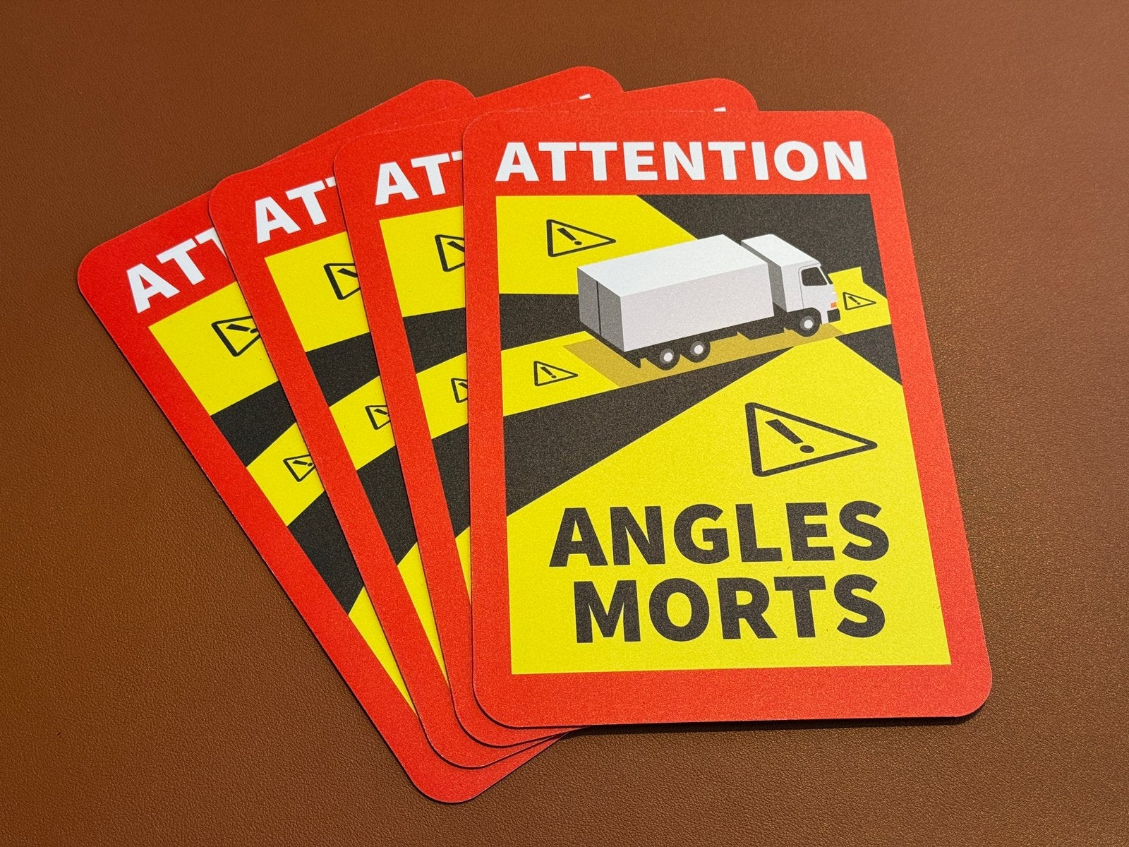 Angles Morts / dode hoek magneetstickers - zie omschrijving!, Auto diversen, Ophalen of Verzenden