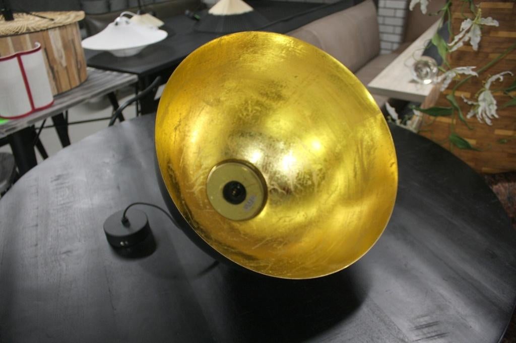 Ronde hanglamp KYLIE zwart / goud Ø45 Light & Living, Huis en Inrichting, Lampen | Hanglampen, Ophalen of Verzenden, Zo goed als nieuw
