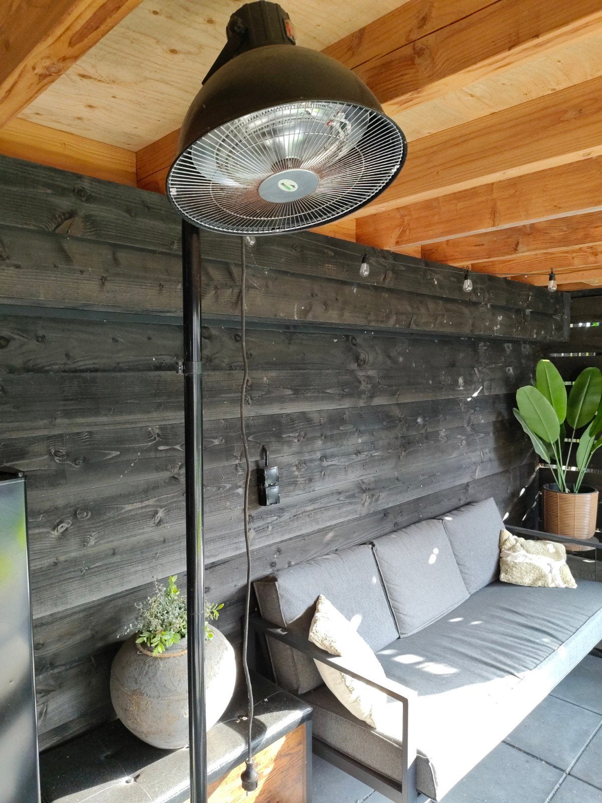 Elektrische terrasverwarmer op statief, Tuin en Terras, Terrasverwarmers, Ophalen, Gebruikt, Elektrisch, Vloer