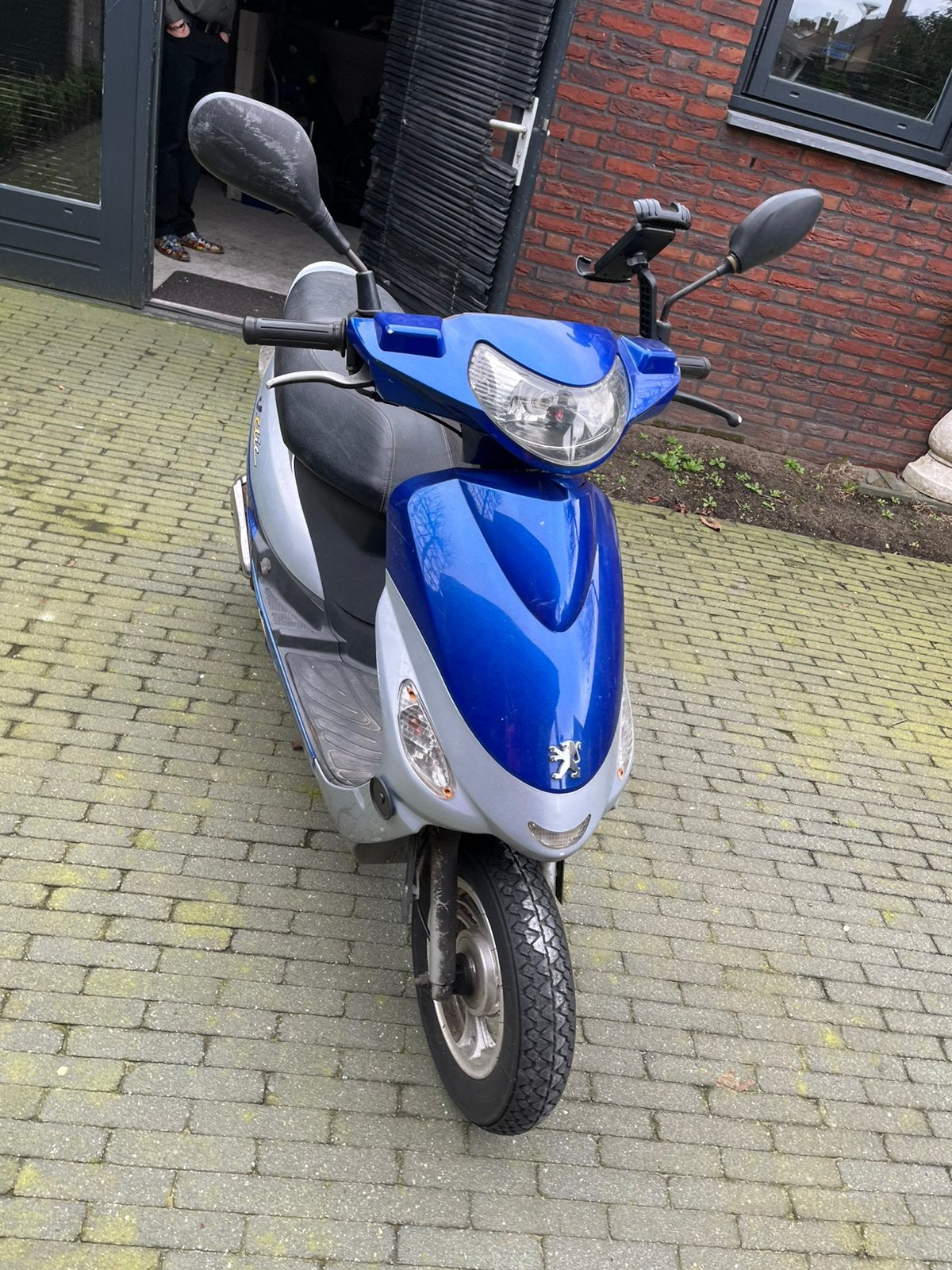 Peugeot V Clic Scooter - Blauw/Zilver, Fietsen en Brommers, Scooters | Peugeot, Ophalen, Gebruikt, Overige modellen, Maximaal 45 km/u