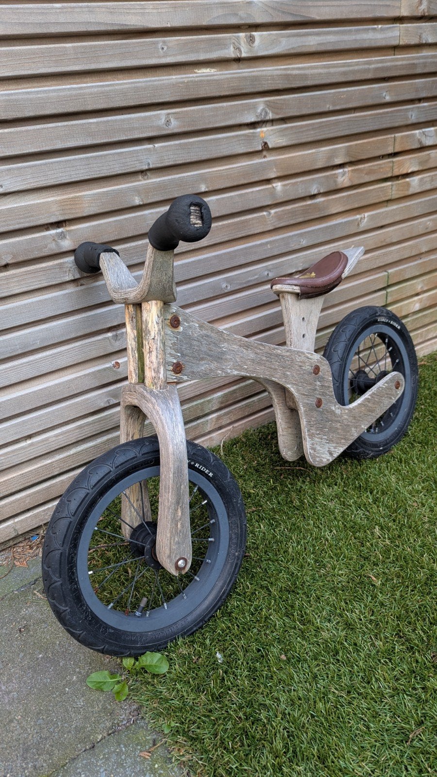 Houten (kinder) loopfiets, Fietsen en Brommers, Fietsen | Kinderfietsjes, Ophalen, Gebruikt, Onbekend