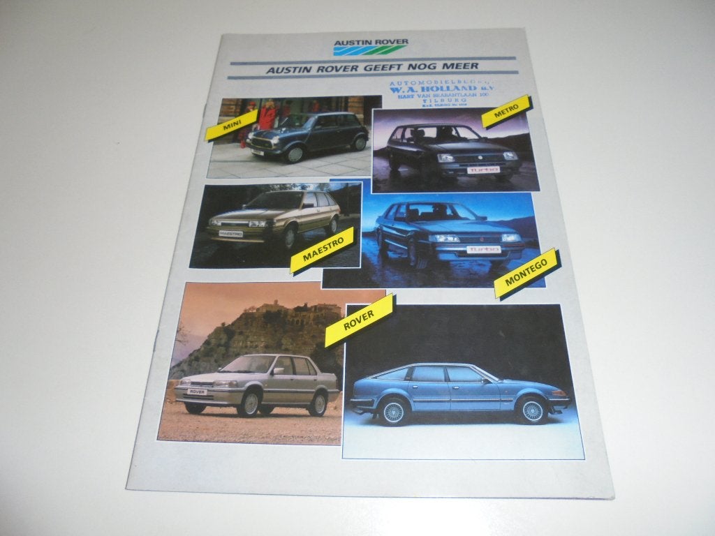 brochure Austin Rover modellenprogramma, Ophalen of Verzenden, Zo goed als nieuw, Overige merken