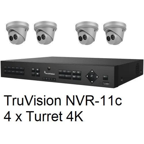 TruVision camerasysteem met 4 x 4k turrets / 2TB, Audio, Tv en Foto, Videobewaking, Ophalen of Verzenden, Zo goed als nieuw, Buitencamera