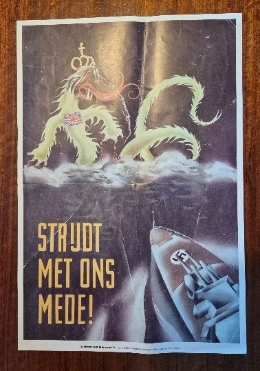 propaganda affiche- Strijdt met ons mede, Ophalen, Overige soorten, Nederland, Foto of Poster