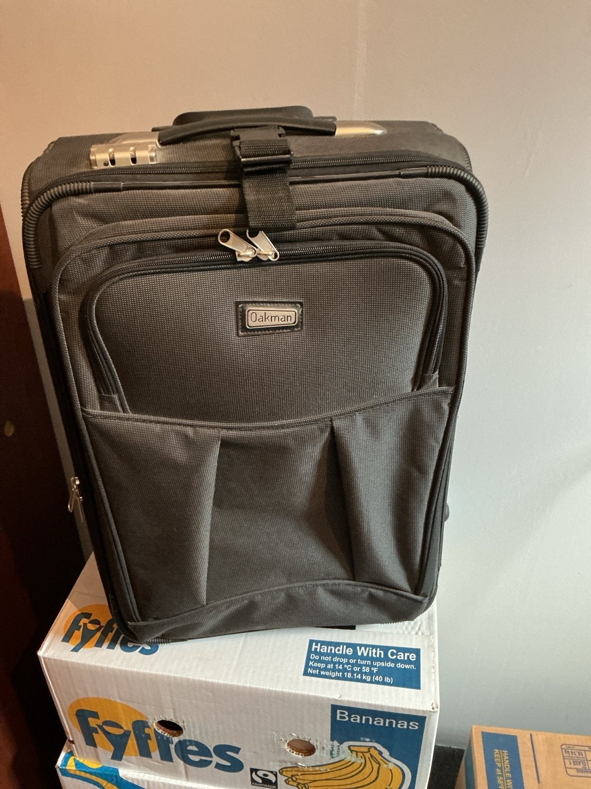 Oakman Handbagage Koffer - Zwart, Zo goed als nieuw, Ophalen, 40 tot 60 cm, 20 tot 30 cm, Zwart