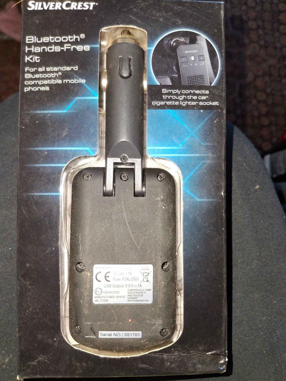 SilverCrest Bluetooth Handsfree Kit - Auto Carkit, Telecommunicatie, Carkits, Ophalen of Verzenden, Gebruikt, Opbouw, Complete carkit