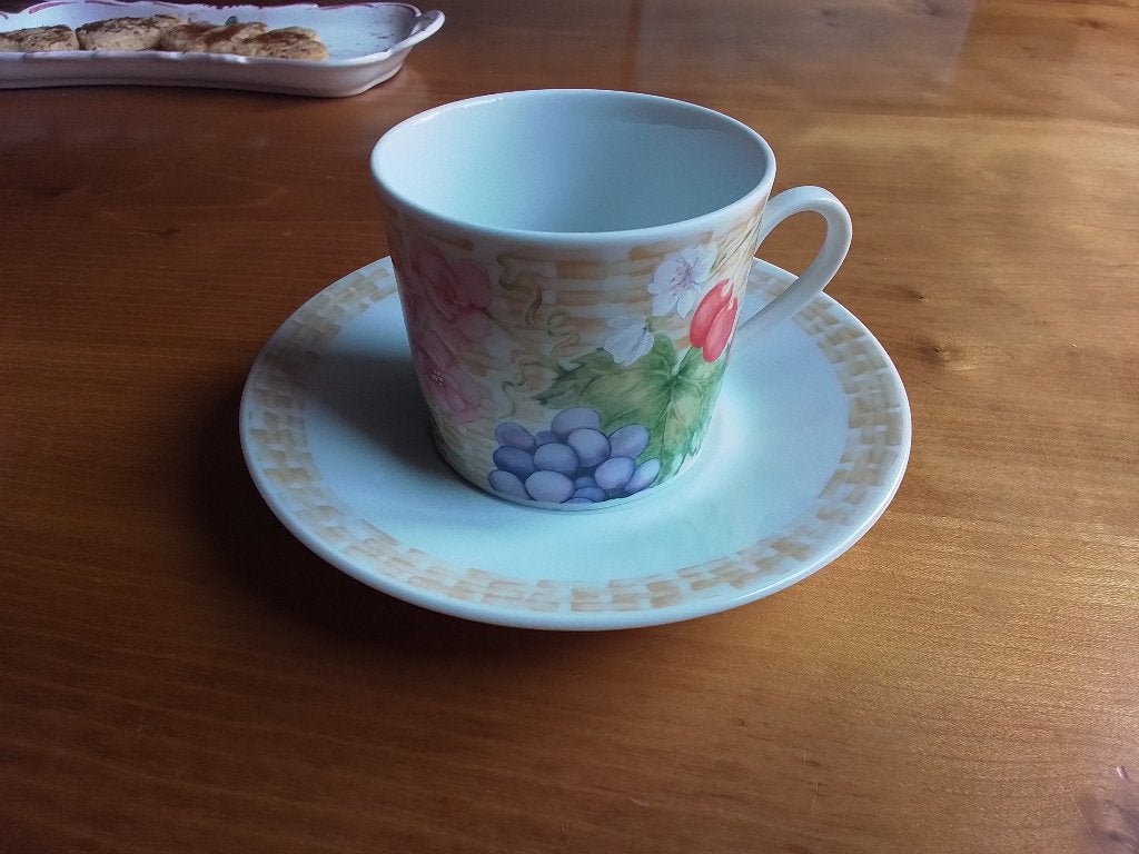 Koffiekopje met schottel van Seltmann Weiden, Ophalen of Verzenden, Zo goed als nieuw, Porselein, Overige stijlen
