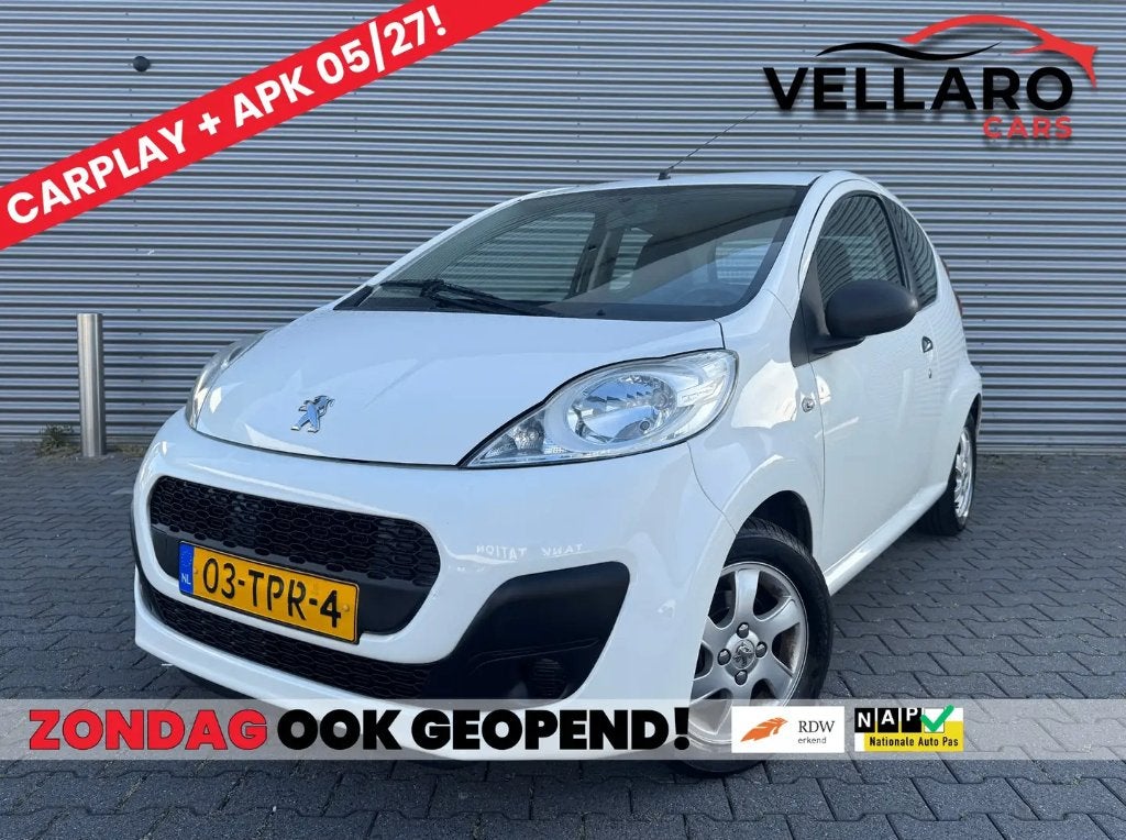 Peugeot 107 APK | CARPLAY | NL AUTO | LMV 14” | GROTE BEURT, Voorwielaandrijving, Stof, 4 stoelen, Origineel Nederlands