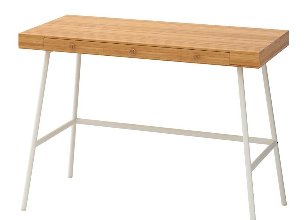 IKEA Lillåsen bureau - bamboe met lades, Ophalen, Zo goed als nieuw, IKEA, Hout