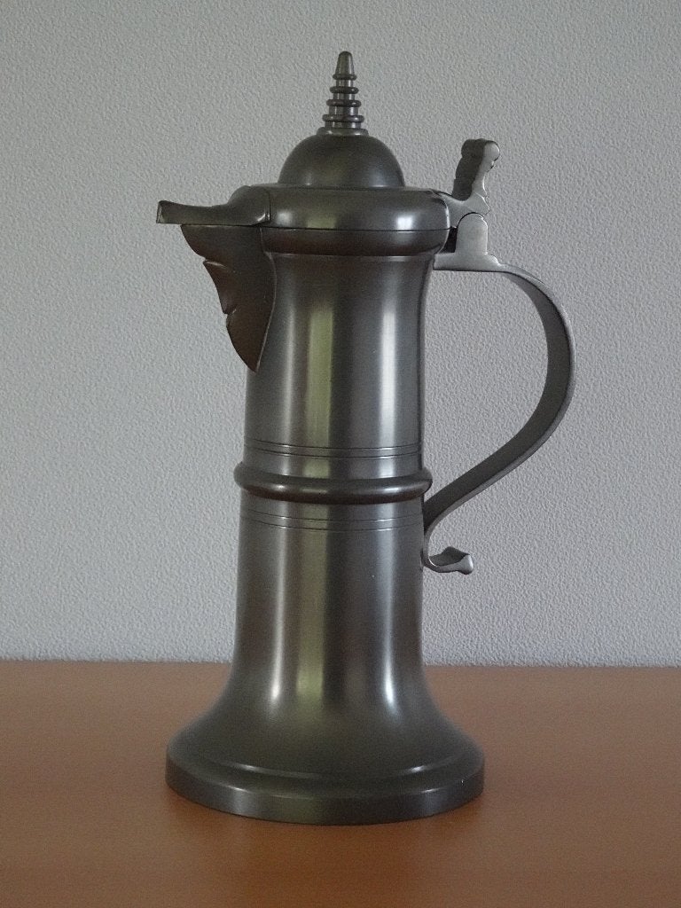 Tinnen kan met schenktuit en dekseltje, Antiek en Kunst, Ophalen