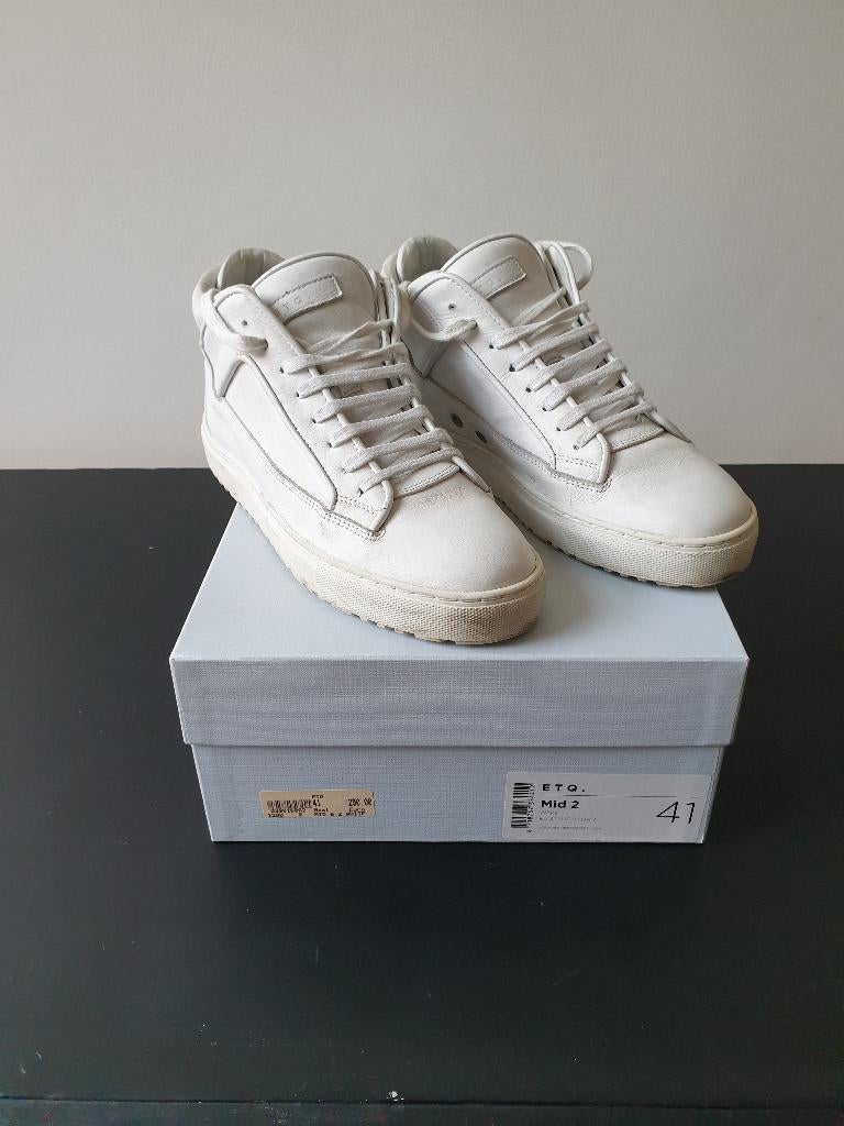 ETQ Mid 2 White 41 US8 42, ETQ, Wit, Ophalen of Verzenden, Sneakers of Gympen