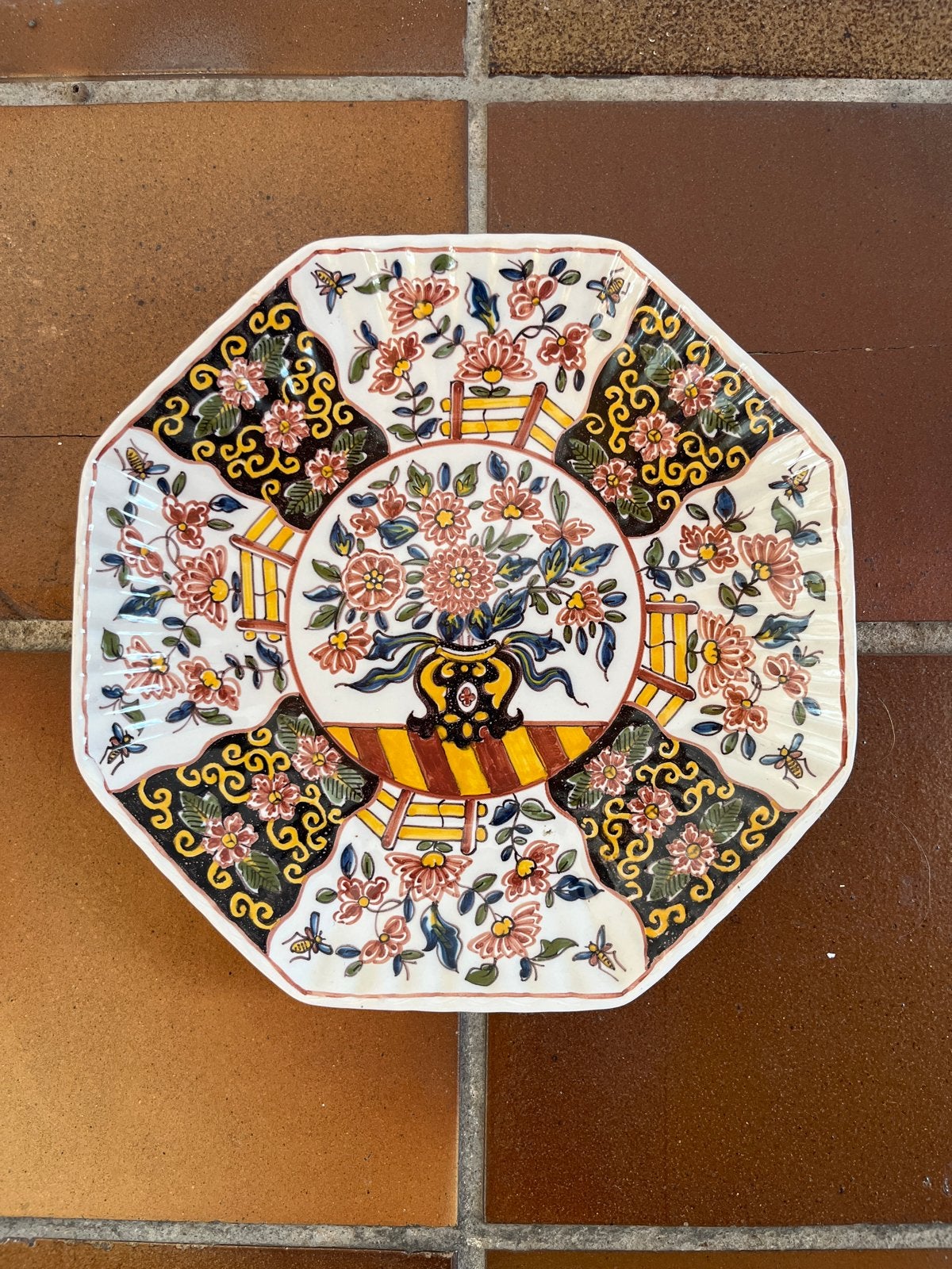 Makkum Tichelaar achtkantig wandbord nr. 48 - Gaaf, Ophalen