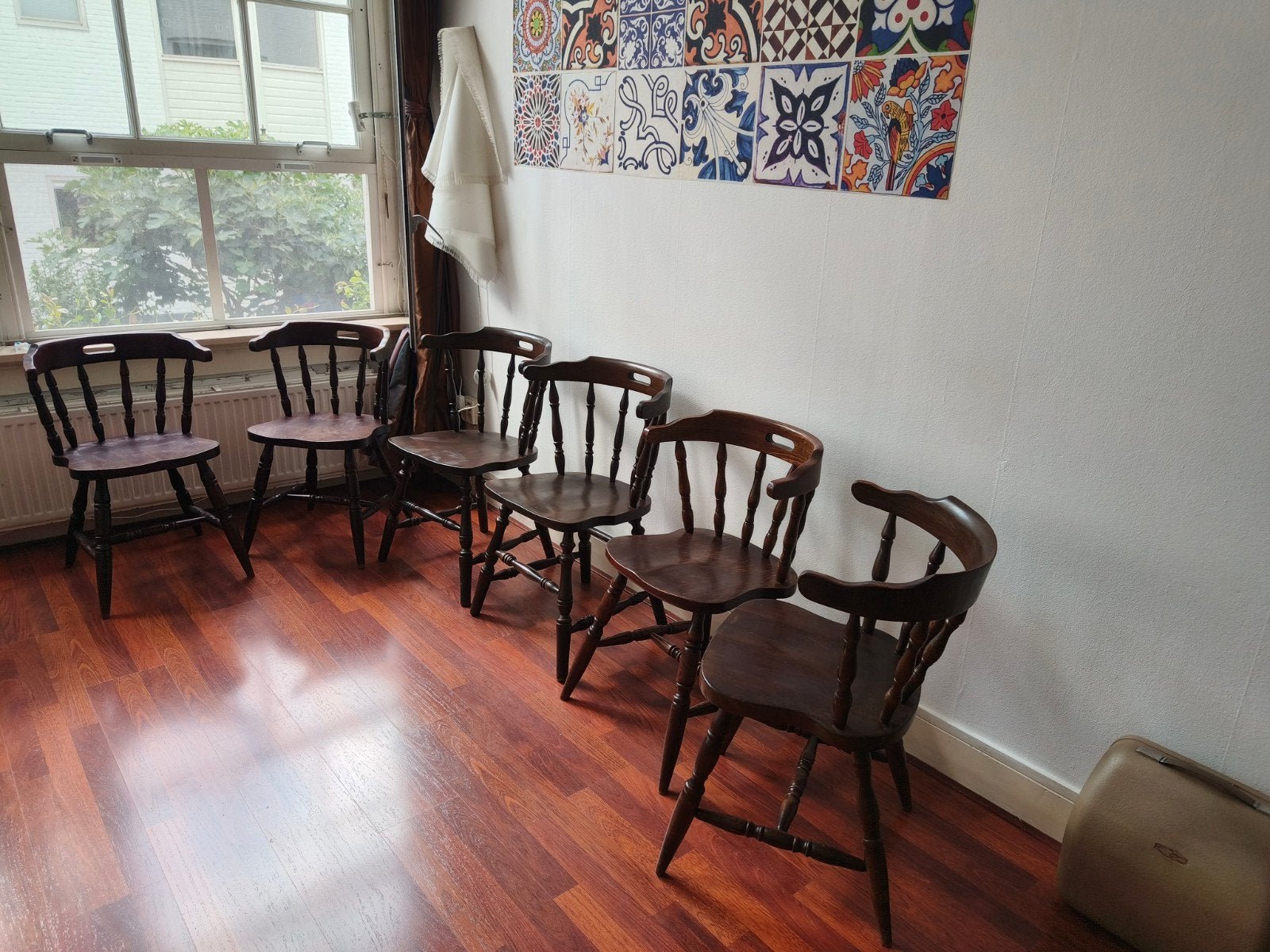 6 vintage captain stoelen in topstaat, Huis en Inrichting, Ophalen, Overige kleuren, Vijf, Zes of meer stoelen