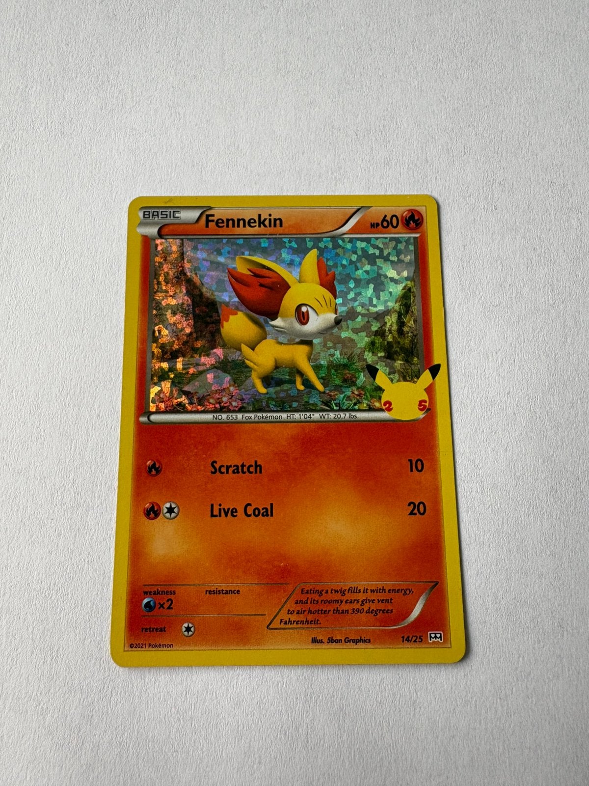 Pokémon kaart Basic Fennekin, Ophalen of Verzenden, Nieuw