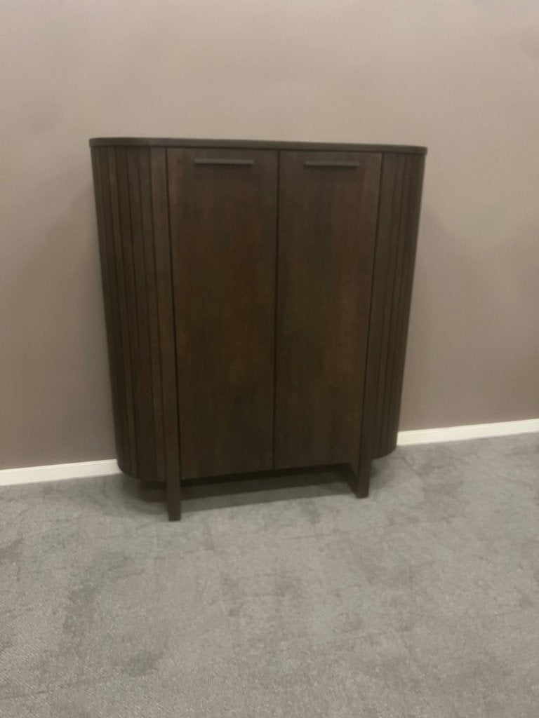 Ronde opbergkast modern B125xH143xD42cm, 100 tot 150 cm, 100 tot 150 cm, Ophalen of Verzenden, Overige materialen