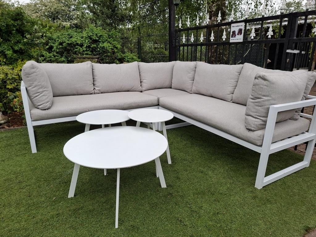 Zeer mooi luxe loungeset, Ophalen, Gebruikt, Aluminium