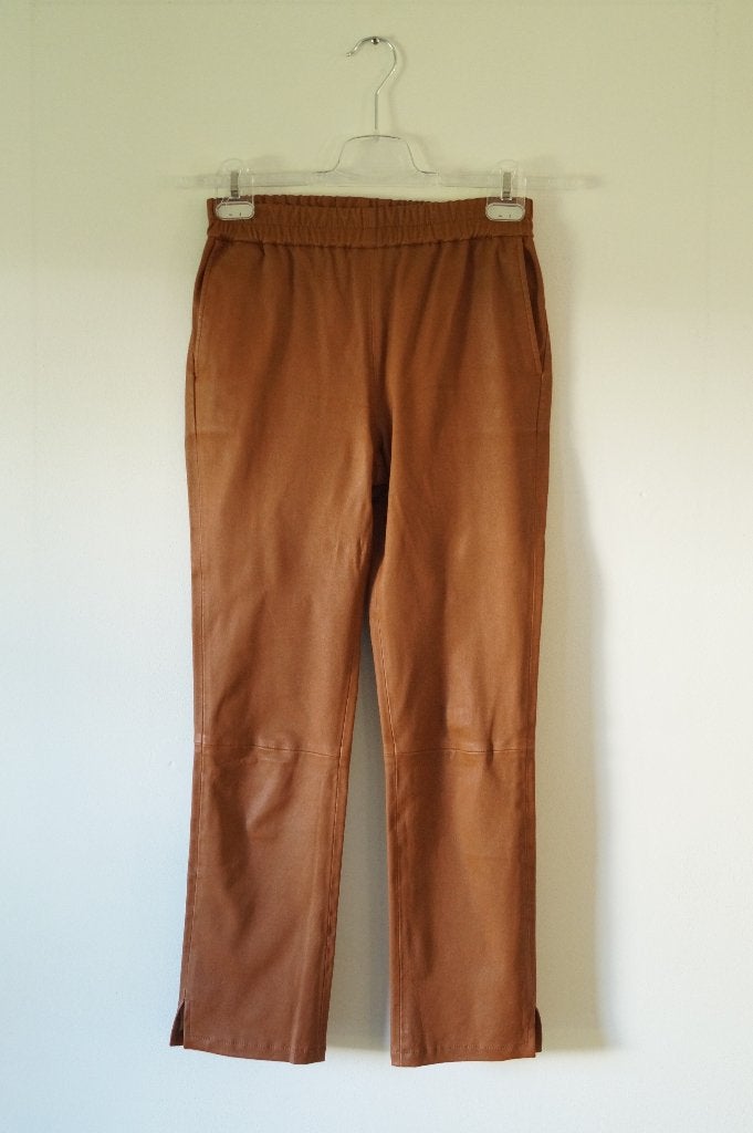 DNA Leren Broek "Babba" Maat 36, Bruin, Verzenden, Zo goed als nieuw, Maat 36 (S)