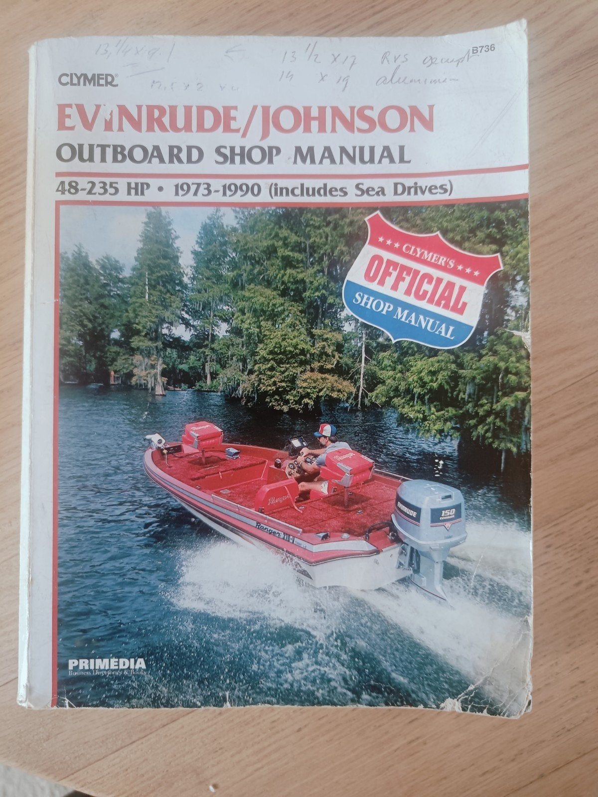 Clymer Evinrude/Johnson Outboard Shop Manual 48-235 HP, Ophalen of Verzenden, Gelezen, Autotechniek, Clymer
