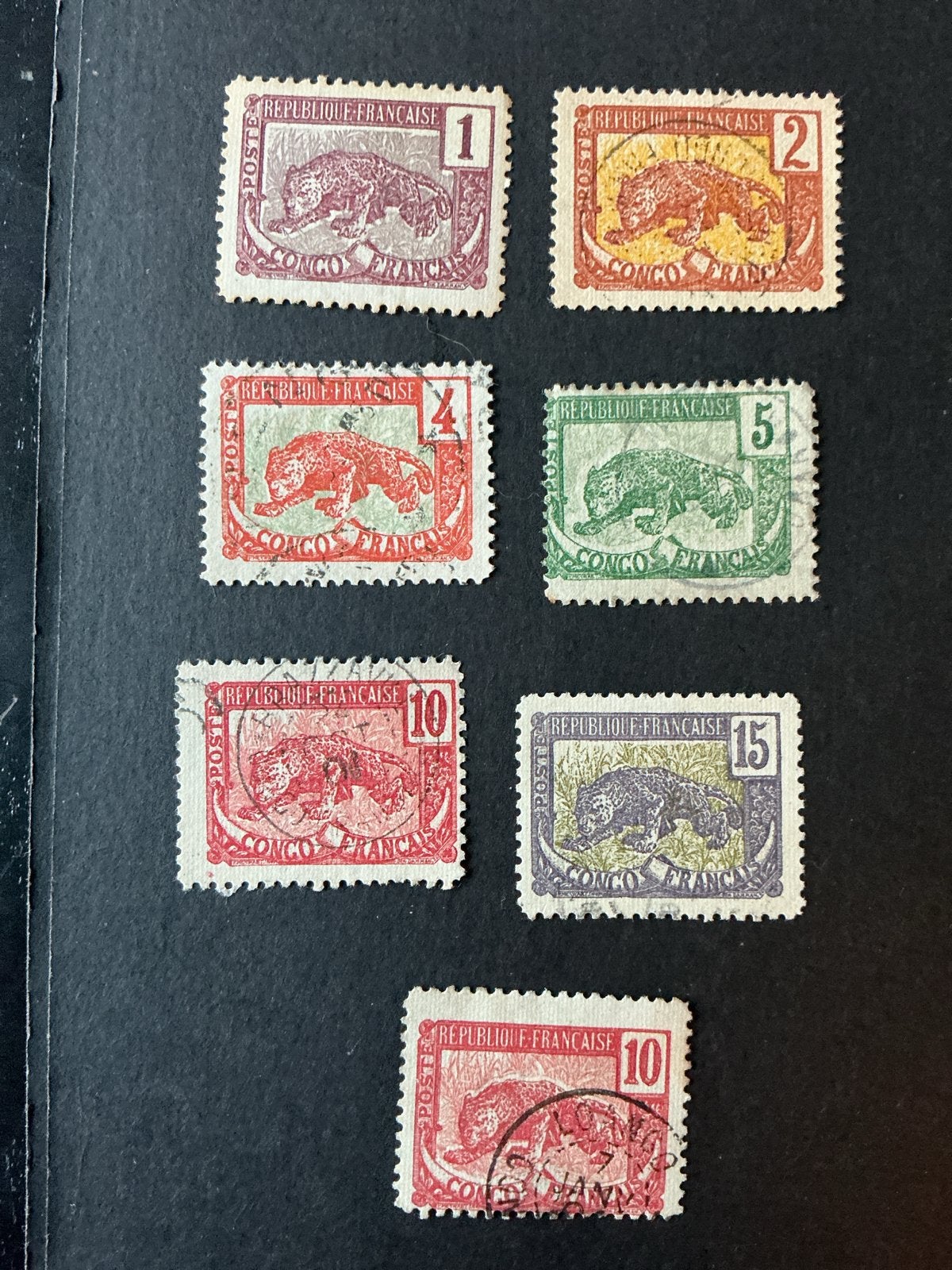 Congo Franse Republiek Postzegels - Diverse Waarden, Verzenden, Overige landen, Gestempeld