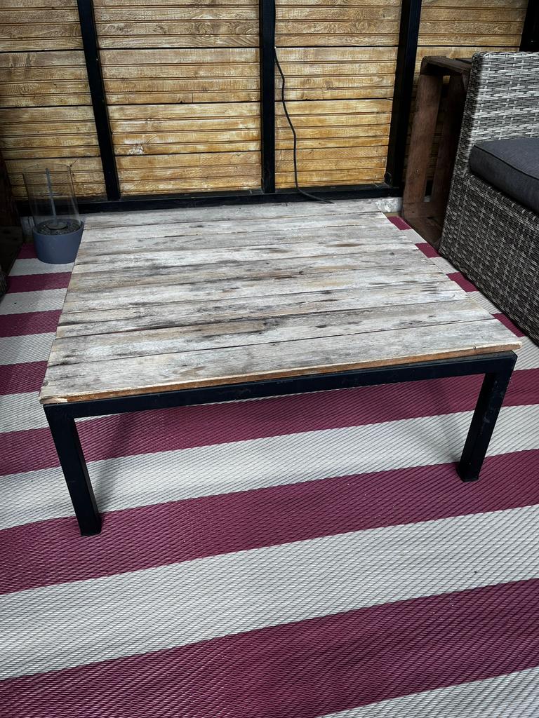 Buiten salontafel hout, Ophalen, Gebruikt, Vierkant, Hout