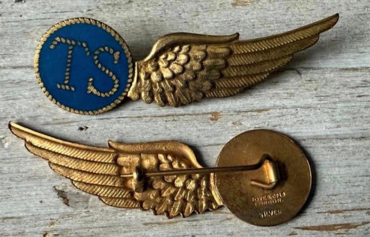 Marine MLD Brevet Luchtvarenden Telegrafist - Schutter WWII, Verzamelen, Verzenden, Marine, Nederland, Embleem of Badge