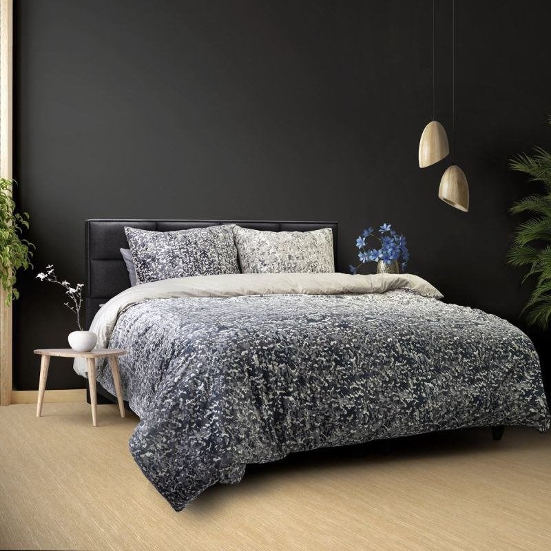 dekbedovertrek Velvet Katoen Antraciet 240x220, Dekbedovertrek, Overige materialen, Nieuw, Overige merken