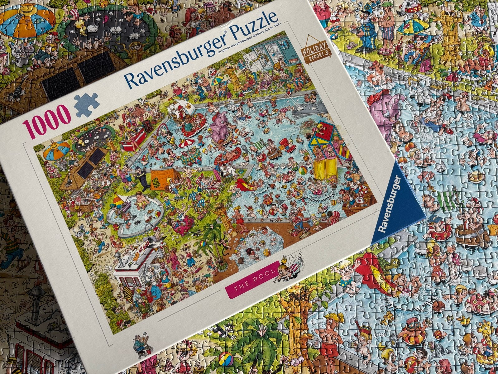 Ravensburger Legpuzzel 1000 stukjes - The Pool, Hobby en Vrije tijd, Denksport en Puzzels, Ophalen of Verzenden, 500 t/m 1500 stukjes