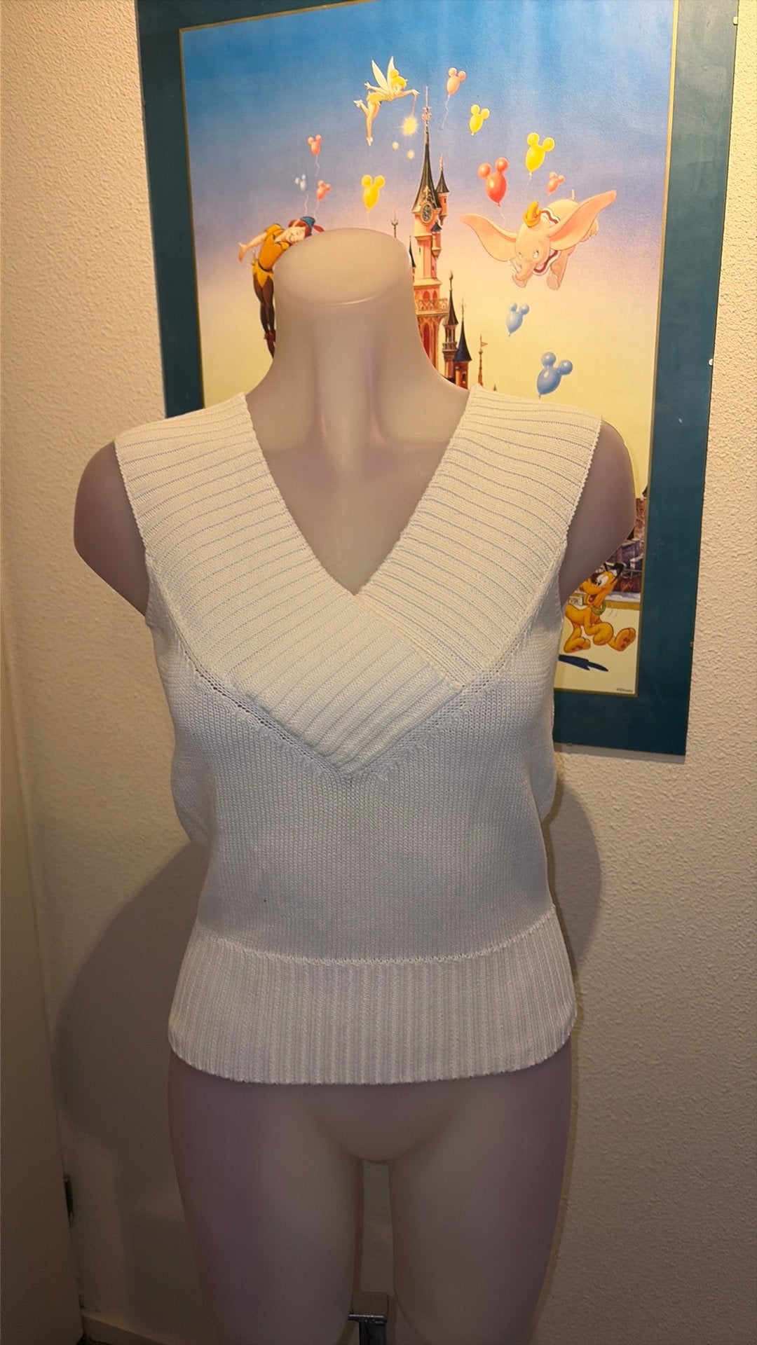 Mouwloos shirt off white merk Liz Claiborne maat XS, Ophalen of Verzenden, Zo goed als nieuw, Maat 34 (XS) of kleiner, Zonder mouw