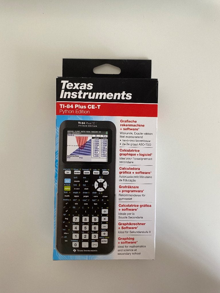 TI-84 Plus CE-T Python Edition — Grafische Rekenmachine, Ophalen, Grafische rekenmachine, Zo goed als nieuw