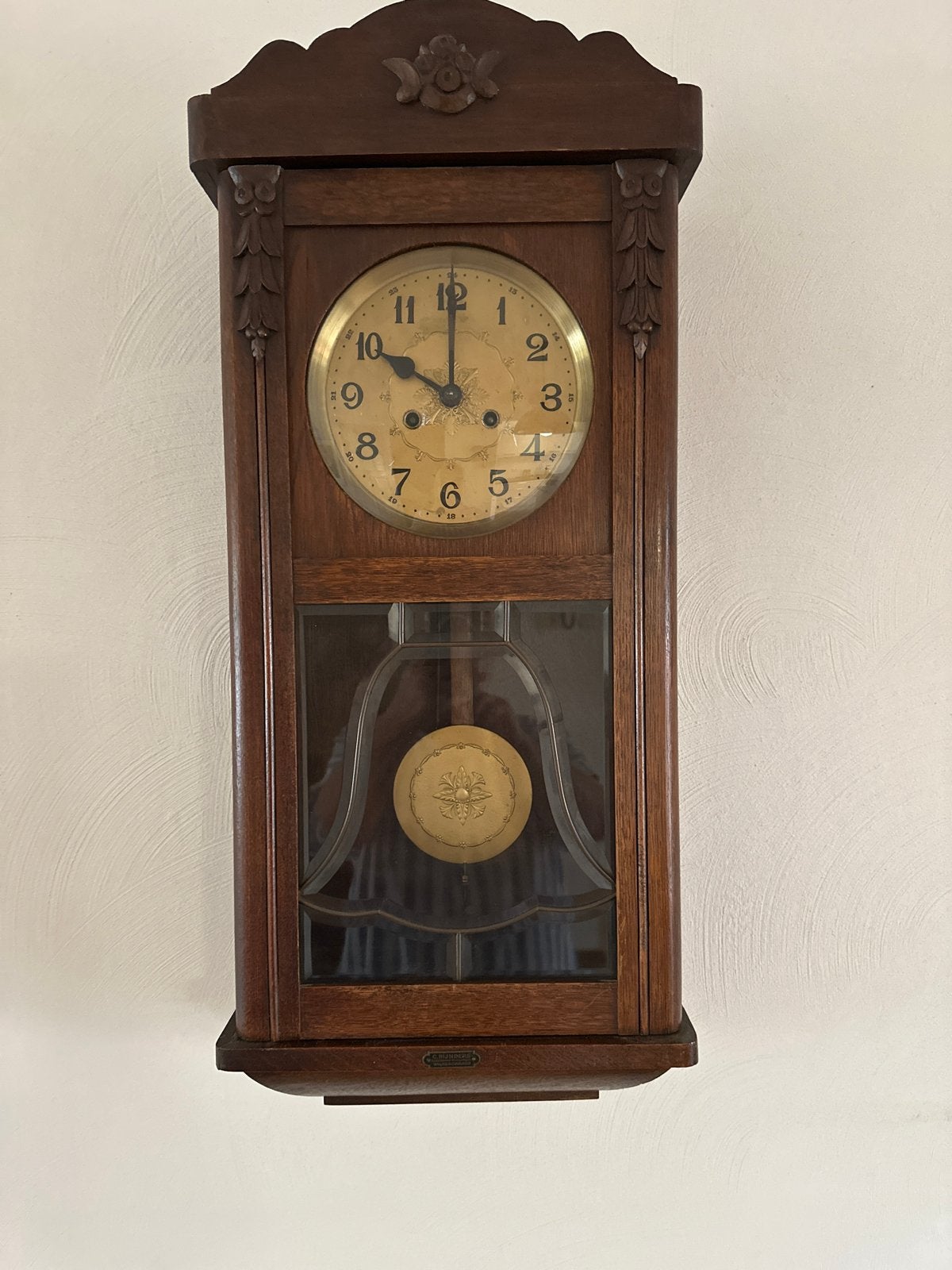 Antieke junghans wandklok, Ophalen